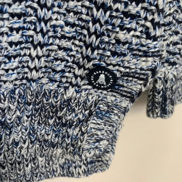 Barbour Blue and White Crew Neck Sweater - Picture 12 of 12